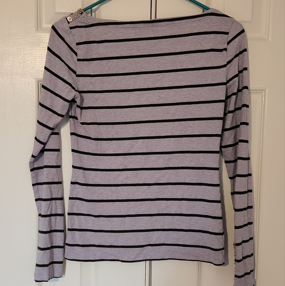 Striped shirt with button detail - Picture 2 of 3